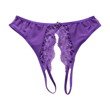 DENGDENG Women Lace Solid G-String Sexy Underwear Thongs for Women Low Waist Open Crotch Panties
DENGDENG Women Lace Solid G-String Sexy Underwear Thongs for Women Low Waist Open Crotch Panties