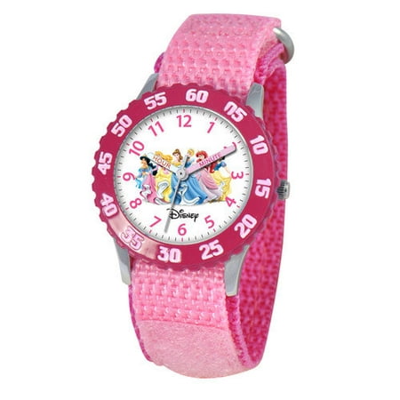 Disney Watches Kid's Princess Stainless Steel Time Teacher Watch in Pink