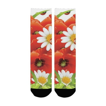 Ladybugs Decorations Collection Spring Flowers In The Shape Of Heart Greenfield Springtime Grass Wat Women s Custom Socks (Made In USA)
Ladybugs Decorations Collection Spring Flowers In The Shape Of Heart Greenfield Springtime Grass Wat Women s Custom Socks (Made In USA)