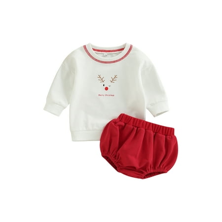 Canrulo Infant Baby Girl Boy Christmas Clothes Reindeer Sweatshirt Pullover Long Sleeve Shirt Shorts Outfits Red 6-12 Months
Canrulo Infant Baby Girl Boy Christmas Clothes Reindeer Sweatshirt Pullover Long Sleeve Shirt Shorts Outfits Red 6-12 Months