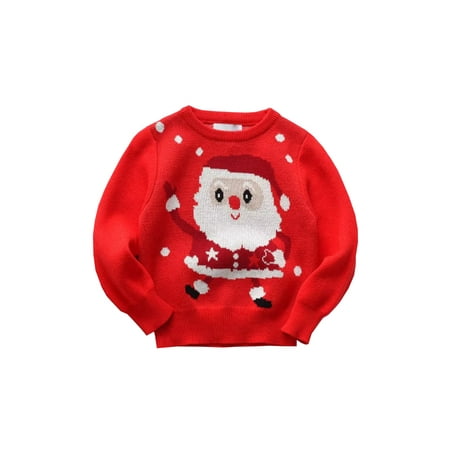 Suanret Toddler Kids Boys Girls Christmas Sweaters Long Sleeve Santa Print Knit Pullover Tops Sweatshirts Red 6 Years
Suanret Toddler Kids Boys Girls Christmas Sweaters Long Sleeve Santa Print Knit Pullover Tops Sweatshirts Red 6 Years