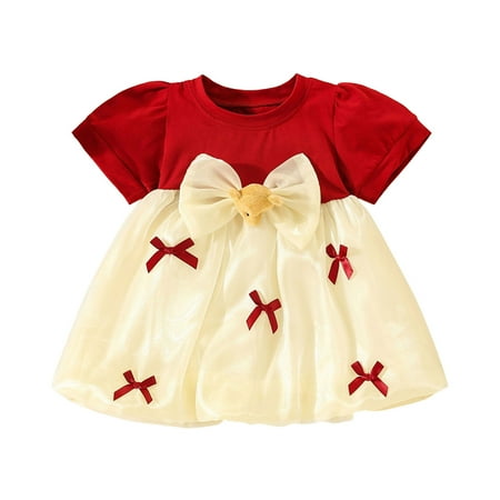 Follure Toddler Girls Short Sleeve Bowknot Ruffles Princess Dress Dance Party Dresses Clothes First Birthday Dresses Girls Size 5
Follure Toddler Girls Short Sleeve Bowknot Ruffles Princess Dress Dance Party Dresses Clothes First Birthday Dresses Girls Size 5