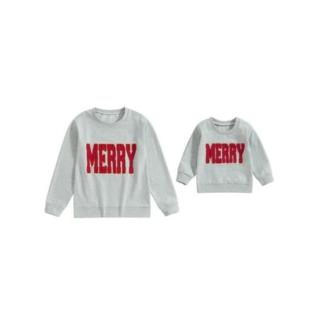 Suanret Christmas Family Matching Sweatshirt Long Sleeve Crewneck Letter Embroidery Pullover Tops Gray 6-12 Months
Suanret Christmas Family Matching Sweatshirt Long Sleeve Crewneck Letter Embroidery Pullover Tops Gray 6-12 Months