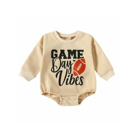 Mubineo Infant Baby Girls Boys Romper Letter Rugby Print Round Neck Long Sleeve Jumpsuits Autumn Winter Casual Bodysuits
Mubineo Infant Baby Girls Boys Romper Letter Rugby Print Round Neck Long Sleeve Jumpsuits Autumn Winter Casual Bodysuits
