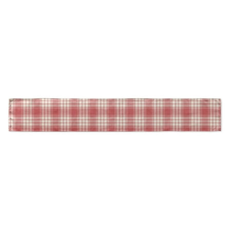 Kavka Designs Red Candy Cane Plaid Table Runner