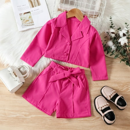 ZMHEGW Fall Outfits For Toddler Kids Baby Girls Long Sleeve Turn Down Collar Solid Coat Jacket Shirt Tops Bow Shorts 2Pcs Clothes Set Outfits Set
ZMHEGW Fall Outfits For Toddler Kids Baby Girls Long Sleeve Turn Down Collar Solid Coat Jacket Shirt Tops Bow Shorts 2Pcs Clothes Set Outfits Set