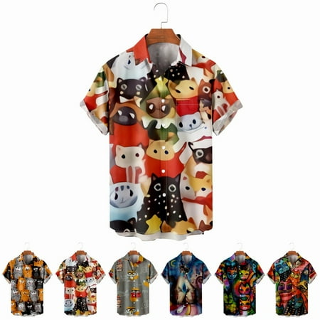 LANLIN Cats Adult Casual Short Sleeve Shirts with Breast Pocket Basic Bowling Shirts for Boys 5-14 Years
LANLIN Cats Adult Casual Short Sleeve Shirts with Breast Pocket Basic Bowling Shirts for Boys 5-14 Years