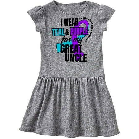Inktastic Suicide Prevention I Wear Teal and Purple for My Great Uncle Gift Toddler Girl Dress
Inktastic Suicide Prevention I Wear Teal and Purple for My Great Uncle Gift Toddler Girl Dress