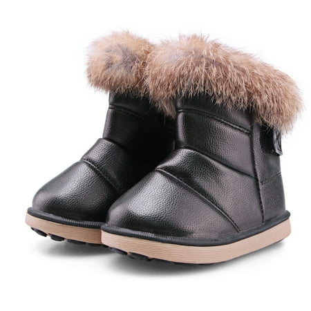 Girls Thermal Snow Boots Waterproof Walking Shoes Winter New