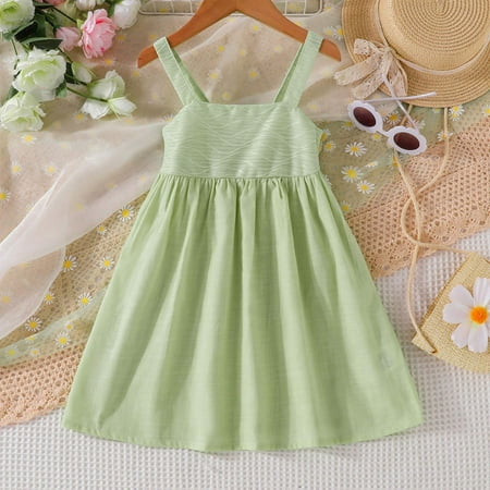 pop seller Girls Summer Dress Sleeveless Princess Dress