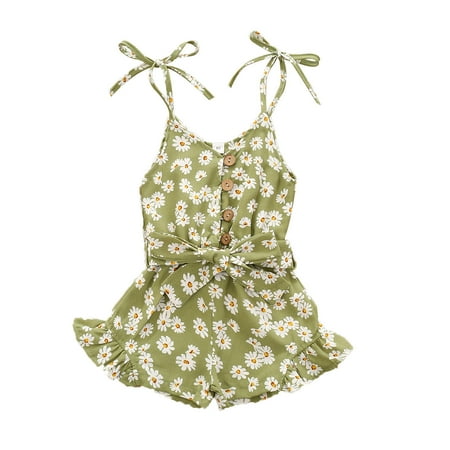 QWERTYU Newborn Infant Toddler Baby Kids Strap Floral Romper for Girl Summer Cotton Button Clothes Jumpsuit 0-6Y Green 100
QWERTYU Newborn Infant Toddler Baby Kids Strap Floral Romper for Girl Summer Cotton Button Clothes Jumpsuit 0-6Y Green 100