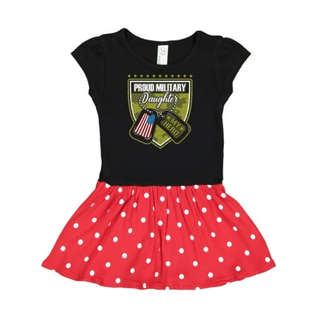 Inktastic Proud Military Daughter Soldier Hero Gift Toddler Girl Dress