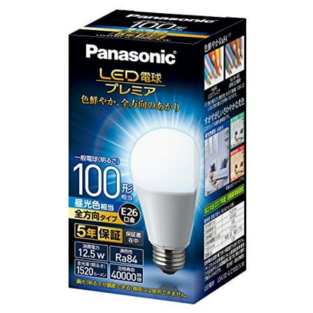 Panasonic LED light bulb base diameter 26mm Premier light bulb 100 type equivalent Daylight color equivalent (12.5W) General light bulb omnidirectional type 1 piece included LDA13DGZ100ESW// Outdoor
Panasonic LED light bulb base diameter 26mm Premier light bulb 100 type equivalent Daylight color equivalent (12.5W) General light bulb omnidirectional type 1 piece included LDA13DGZ100ESW// Outdoor