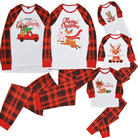 Matching Family Pajamas Sets Christmas PJ s Santa Elk Deer Print Top and Buffalo Plaid Pants Bottom 2Pcs Sleepwear
Matching Family Pajamas Sets Christmas PJ s Santa Elk Deer Print Top and Buffalo Plaid Pants Bottom 2Pcs Sleepwear