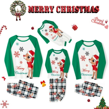 Christmas Family Matching Pajamas Sets Reindeer Print Tops Plaid Pants Xmas Holiday Sleepwear Loungewear Jammies Pjs Outfit
Christmas Family Matching Pajamas Sets Reindeer Print Tops Plaid Pants Xmas Holiday Sleepwear Loungewear Jammies Pjs Outfit