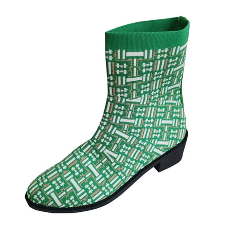 Women s Fashion Heel FFlying Knit Socks Boots Elastic Breathable Low Heel Mid Calf Shoes
Women s Fashion Heel FFlying Knit Socks Boots Elastic Breathable Low Heel Mid Calf Shoes