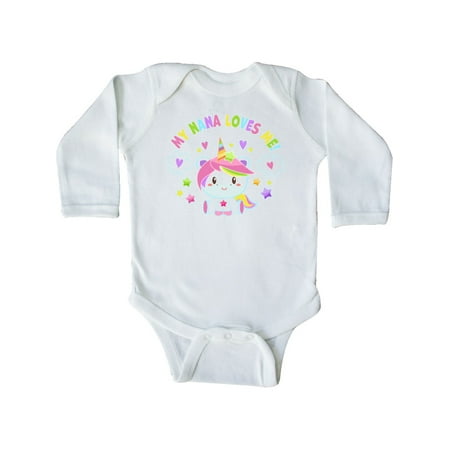 Inktastic My Nana Loves Me with Cute Rainbow Unicorn Gift Baby Boy or Baby Girl Long Sleeve Bodysuit
Inktastic My Nana Loves Me with Cute Rainbow Unicorn Gift Baby Boy or Baby Girl Long Sleeve Bodysuit