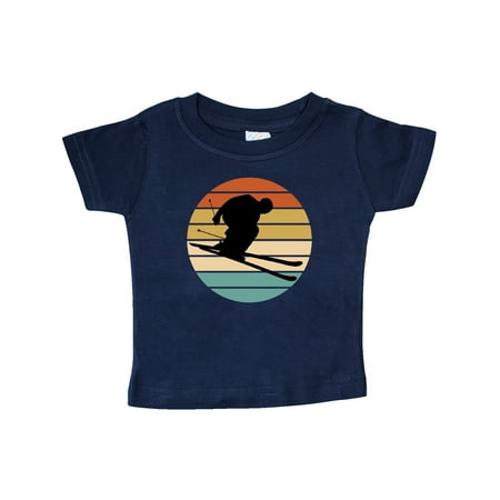 Inktastic Skiing Retro Sunset Downhill Gift Baby Boy or Baby Girl T-Shirt