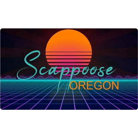 Scappoose Oregon 4 X 2.25-Inch Fridge Magnet Retro Neon Design