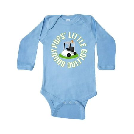 Inktastic Pops Little Golfing Buddy Gift Baby Boy Long Sleeve Bodysuit