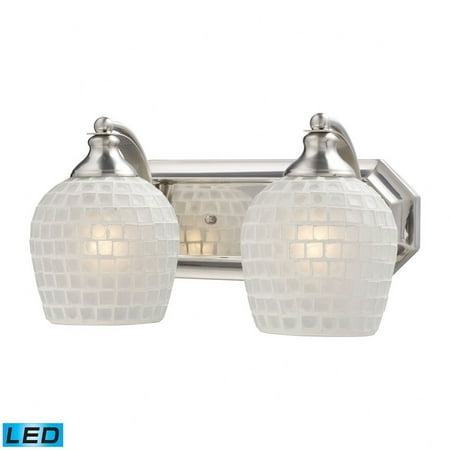 Mix-N-Match 2 Light Vanity Light Fixture in Transitional Style with Eclectic and Boho Inspirations 7 inches Tall and 14 inches Wide-Satin Nickel
Mix-N-Match 2 Light Vanity Light Fixture in Transitional Style with Eclectic and Boho Inspirations 7 inches Tall and 14 inches Wide-Satin Nickel