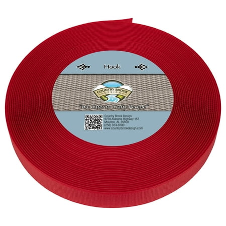 Country Brook Design® Red Sew On Hook Only (1 inch 50 yards)
