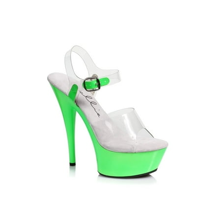 

Ellie Shoes Womans E-609-Roxy 6 Neon Stiletto Sandal. Blacklight sensitive 6 / Green