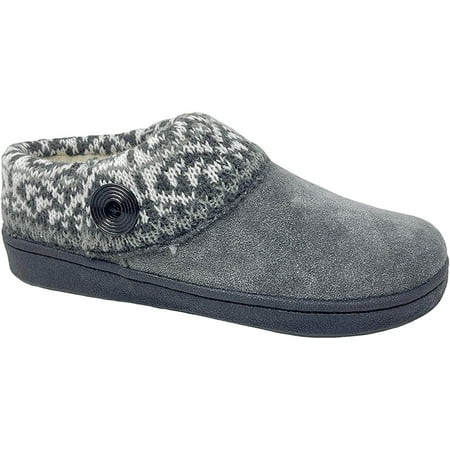 Clarks Women’s Suede Leather Knitted Collar Slipper (11 M US Dk Navy)