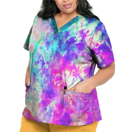 Sksloeg Women Scrub Tops Marble Printed Top Comfortable Easy Workwear V-Neck Short Sleeve Scrub Top with Pockets Blue S
Sksloeg Women Scrub Tops Marble Printed Top Comfortable Easy Workwear V-Neck Short Sleeve Scrub Top with Pockets Blue S