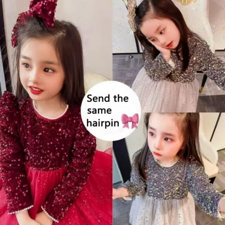 SILVERCELL Flower Girl Dress Baby Toddlers Sequin Dress Kids Party Dress Bridesmaid Wedding Gown 1-5 Years 
SILVERCELL Flower Girl Dress Baby Toddlers Sequin Dress Kids Party Dress Bridesmaid Wedding Gown 1-5 Years