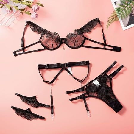 Quealent Lingerie Bodysuit For Women Lingerie for Women Sexy Lace Lingerie Sheer Matching Black M
Quealent Lingerie Bodysuit For Women Lingerie for Women Sexy Lace Lingerie Sheer Matching Black M