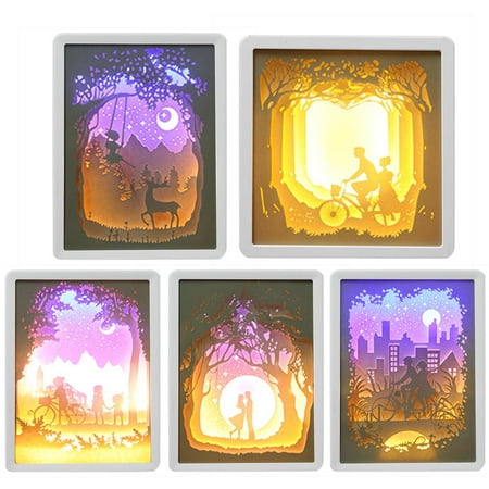 MEGAWHEELS Papercut Light Box-Creative 3D Decorative LED Lighting Lamp-Relaxing Mood Light for Kids and Adults Battery USB Dual-Use Night Pr
MEGAWHEELS Papercut Light Box-Creative 3D Decorative LED Lighting Lamp-Relaxing Mood Light for Kids and Adults Battery USB Dual-Use Night Pr