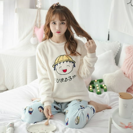 Autumn Winter Warm Flannel Women Pyjamas Sets Thick Coral Velvet Long Sleeve Cartoon Sleepwear Thin Flannel Pajamas Set
Autumn Winter Warm Flannel Women Pyjamas Sets Thick Coral Velvet Long Sleeve Cartoon Sleepwear Thin Flannel Pajamas Set