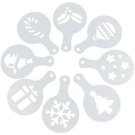 Hemoton 8 Pcs Christmas Cookie Stencils Fondant Cookie Mold Food Grade Plastic Coffee Decorating Stencils Powdered Sugar Sieve
Hemoton 8 Pcs Christmas Cookie Stencils Fondant Cookie Mold Food Grade Plastic Coffee Decorating Stencils Powdered Sugar Sieve