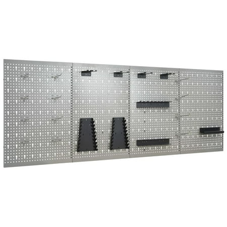 Wall-mounted Peg Boards 4 pcs 15.7 x22.8 Steel