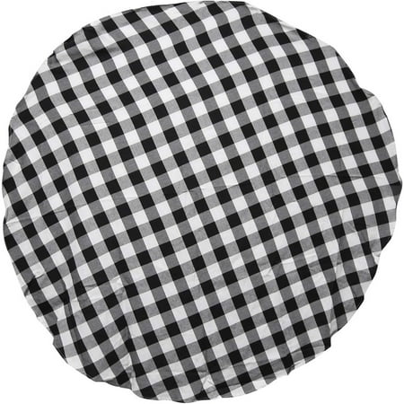 55 Inch Plaid Round Tablecloth Checkered Round Table Cover for Wedding Kitchen Dinning Room White and Black
55 Inch Plaid Round Tablecloth Checkered Round Table Cover for Wedding Kitchen Dinning Room White and Black