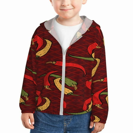 Sun Hoodie for Kids Hot Chili Long Sleeve Swim Fishing Shirts Sun Protection Zip Up Jacket Clothing Athletic Hoodie
Sun Hoodie for Kids Hot Chili Long Sleeve Swim Fishing Shirts Sun Protection Zip Up Jacket Clothing Athletic Hoodie