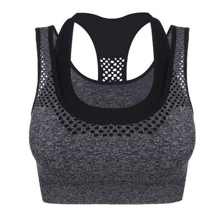 20PCS Double Layer Seamless Sports Bra High Impact Racerback Yoga Sports Bra