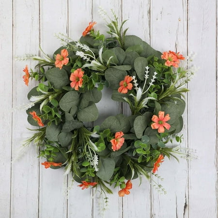 Simulated Garland Eucalyptus Leaf Pendant Simulated Flower Front Decoration