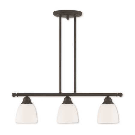 Island 3 Light With Steel Hand Blown Satin Opal White Glass Bronze size 26 in 300 Watts - World of Crystal
Island 3 Light With Steel Hand Blown Satin Opal White Glass Bronze size 26 in 300 Watts - World of Crystal