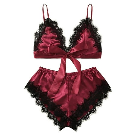 Yubnlvae Women Satin Wireless Bow Bra Camisole Shorts Set Sleepwear Pajamas Lingerie
Yubnlvae Women Satin Wireless Bow Bra Camisole Shorts Set Sleepwear Pajamas Lingerie