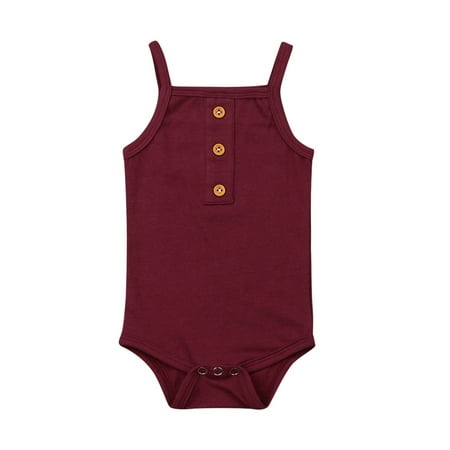 Fanvereka Newborn Baby Summer Sleeveless Romper Cotton Solid Color Button Jumpsuit Infant One Piece Outfits 0-24M
Fanvereka Newborn Baby Summer Sleeveless Romper Cotton Solid Color Button Jumpsuit Infant One Piece Outfits 0-24M