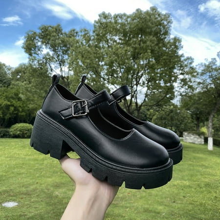 Women‘s Buckle Strap Mary Jane Platform Anti-slip Round Toe Shoes Lightweight Solid Color Shoes
Women‘s Buckle Strap Mary Jane Platform Anti-slip Round Toe Shoes Lightweight Solid Color Shoes