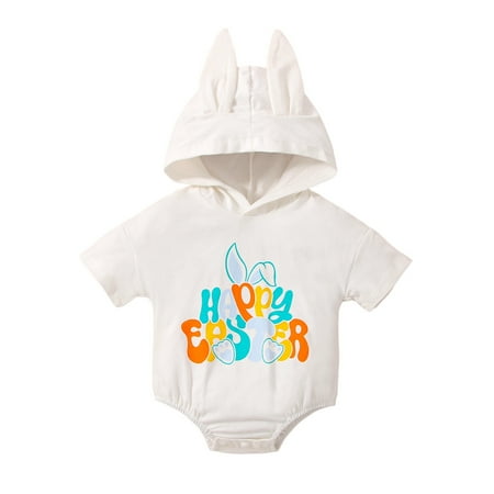 Girl Toddler Summer Clothes Baby Girls Boys Easter Outfit Rabbit Ear Hooded Sweatshirt Romper Bunny Letter Print Short Sleeves Clothes Cute Rompers for Tween Girls
Girl Toddler Summer Clothes Baby Girls Boys Easter Outfit Rabbit Ear Hooded Sweatshirt Romper Bunny Letter Print Short Sleeves Clothes Cute Rompers for Tween Girls