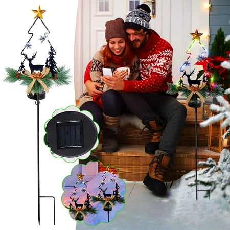 LAWOR Christmas Decorations Solar Wrought Iron Christmas Tree Led Christmas Antelope Metal Ground Insert Garden Courtyard Decoration Light With Light Control Multicolor One Size
LAWOR Christmas Decorations Solar Wrought Iron Christmas Tree Led Christmas Antelope Metal Ground Insert Garden Courtyard Decoration Light With Light Control Multicolor One Size