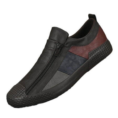 Men s Casual Leather Flat Zipper Shoes Fashion Slip-on Low Top Autumn Sneakers Driving Shoes
Men s Casual Leather Flat Zipper Shoes Fashion Slip-on Low Top Autumn Sneakers Driving Shoes