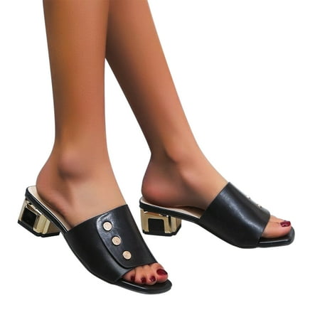 Babysbule Women s Slippers Clearance Mid-heel Women s Shoes Fashionable And Versatile Thick-heeled Ladies Sandals Outer Wear Fish Mouth Sandals And Slippers
Babysbule Women s Slippers Clearance Mid-heel Women s Shoes Fashionable And Versatile Thick-heeled Ladies Sandals Outer Wear Fish Mouth Sandals And Slippers