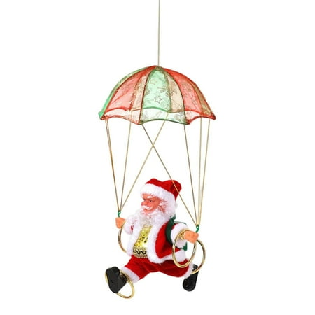 HengL Christmas Music Parachute Festive Fine Workmanship Creative Novelty Stylish Increase Atmosphere Plastic Ceiling Hanging Santa Christmas Ornament for Shop
HengL Christmas Music Parachute Festive Fine Workmanship Creative Novelty Stylish Increase Atmosphere Plastic Ceiling Hanging Santa Christmas Ornament for Shop