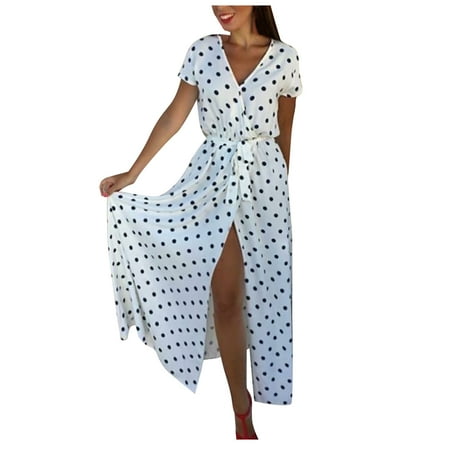 koaiezne Fashion Low Casual Polka Printed Dress Short Women s Dot V-Neck Cut Sleeve Women s Dress Maternity Slip Dress Dress Women Casual Long
koaiezne Fashion Low Casual Polka Printed Dress Short Women s Dot V-Neck Cut Sleeve Women s Dress Maternity Slip Dress Dress Women Casual Long