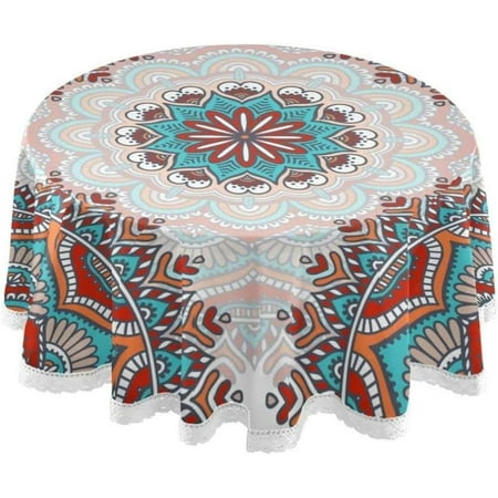 Hyjoy Bohemia Round Tablecloth 60 inch Waterproof Tablecloth Stain Resistant and Wrinkle Decorative Patio Table Cloths for Kitchen Dinning Room Party Home Garden Picnic
Hyjoy Bohemia Round Tablecloth 60 inch Waterproof Tablecloth Stain Resistant and Wrinkle Decorative Patio Table Cloths for Kitchen Dinning Room Party Home Garden Picnic